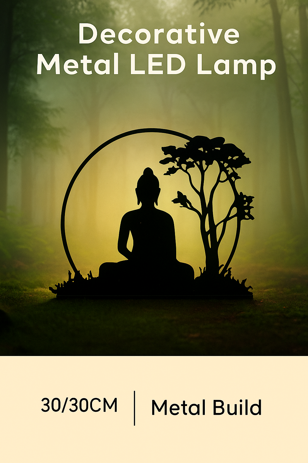 Decorative Metal LED Lamp – Buddha Wall & Table Light