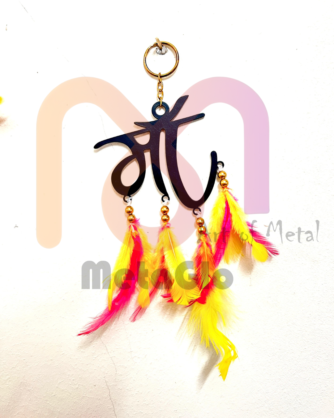 Maa (माँ) Metal Car Hanging and Metal Wall Art