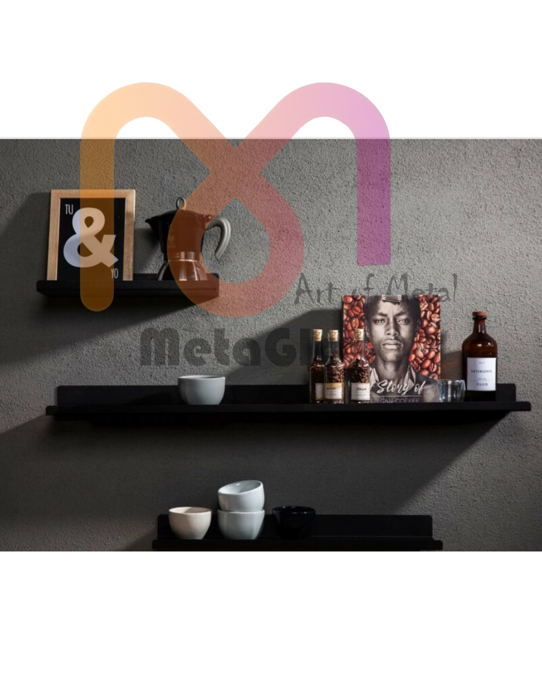 Wall Mounted Metal Display Shelves /Rack (set of 3)