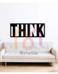 Think Metal Wall Art | Study Room Decor | Inspirational Wall Hanging