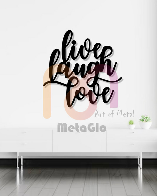 Live Laugh Love Metal Wall Art | Positive Vibes Decor
