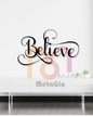 Believe" Metal Wall Art | Inspiring Quote