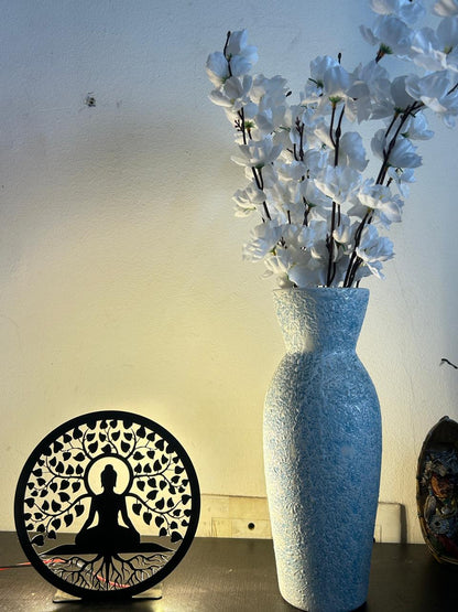 Meditation Tree Metal LED Table Lamp | Spiritual Home Decor