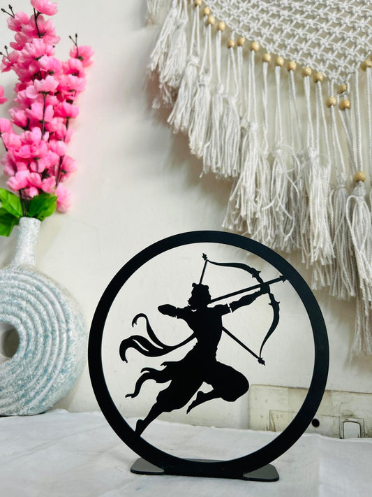 Lord Ram Metal LED Table Lamp | Shri Ram Decorative Light for Home & Pooja Room