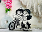 Radha Krishna Metal Bike Table Decor | Spiritual Home Decor