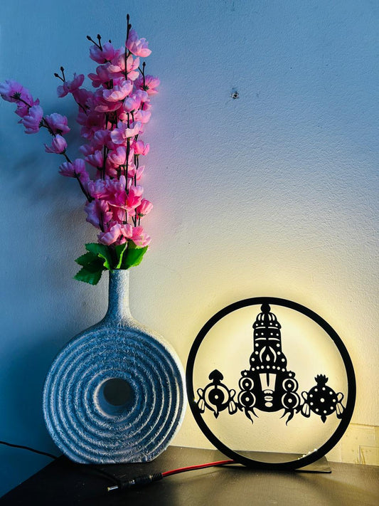 Lord Balaji Metal LED Table Lamp | Tirupati Balaji Decorative Light for Home & Office