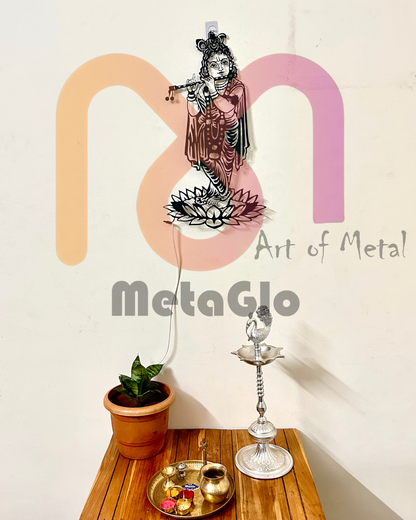 Shree Krishna Metal Wall Art