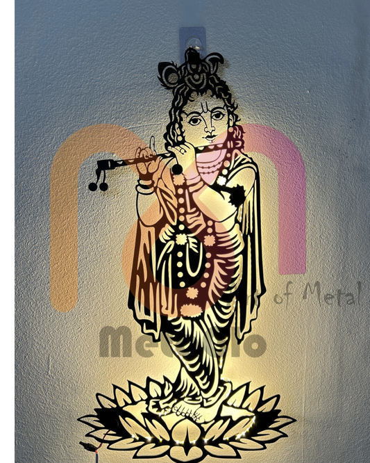 Shree Krishna Metal Wall Art
