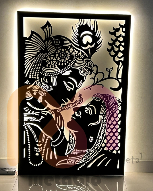 Radha Krishna Metal Wall Art