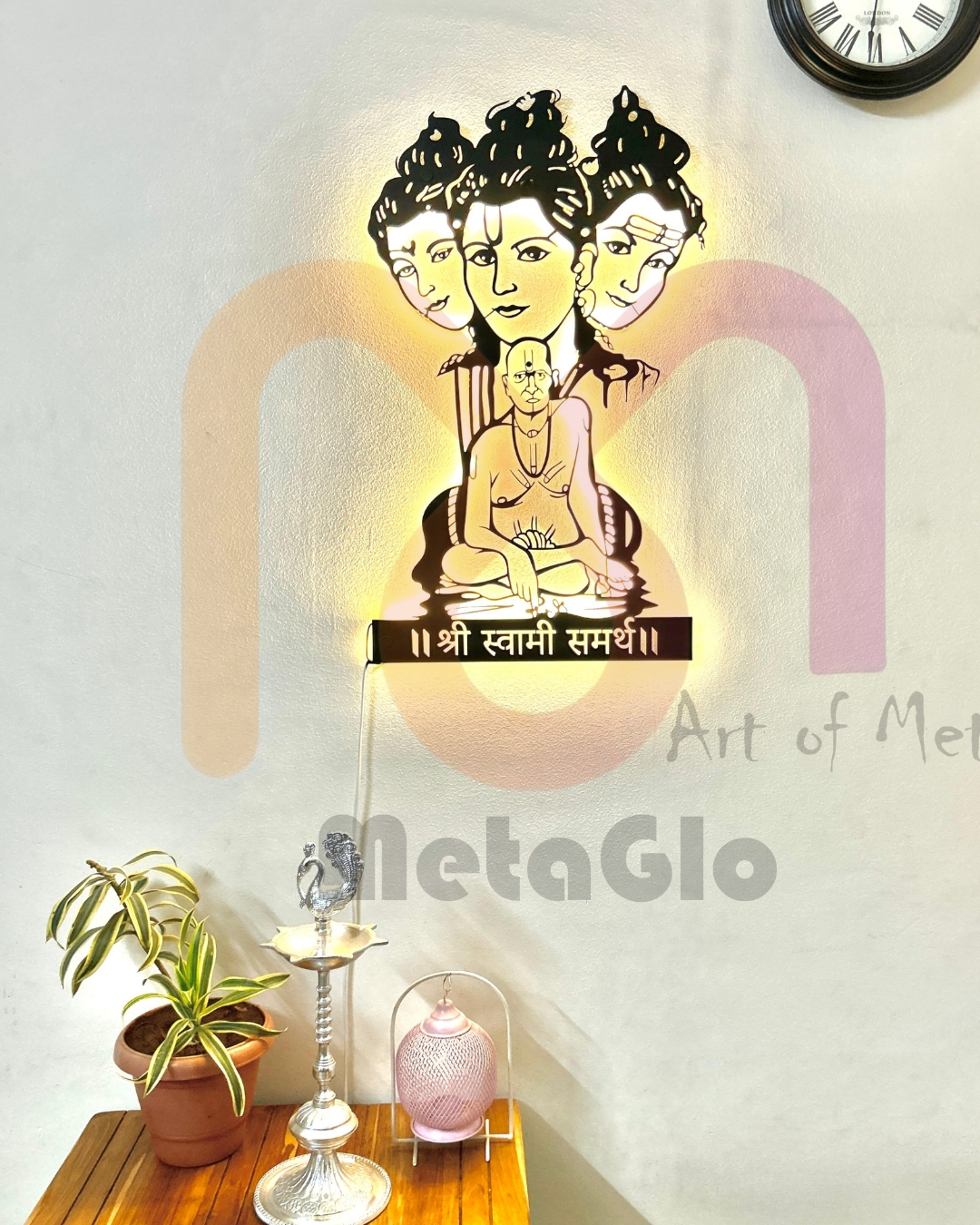 Shree Swami Samarth Metal Wall Art