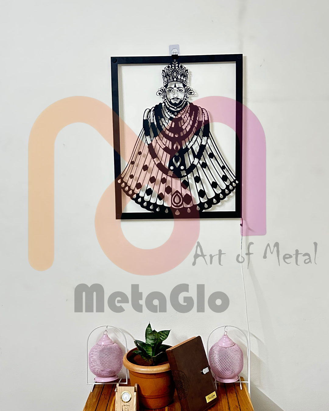 Shree Khatu Shyamji Metal Wall Art