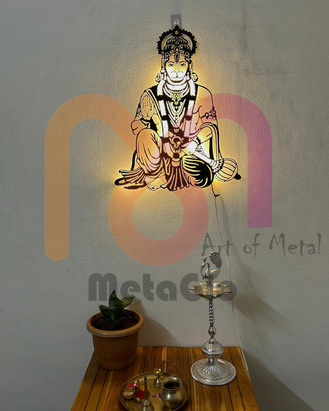 Hanumanji Metal Wall Art