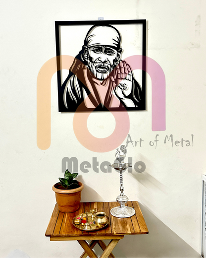 Sai Baba Metal Wall Art