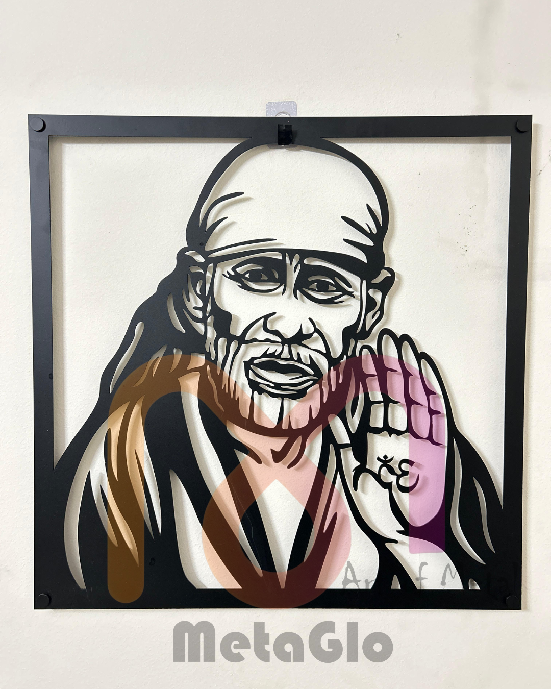 Sai Baba Metal Wall Art