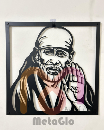 Sai Baba Metal Wall Art