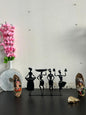 Tribal Art Metal Table Standy | Handcrafted Village Dance Décor Showpiece