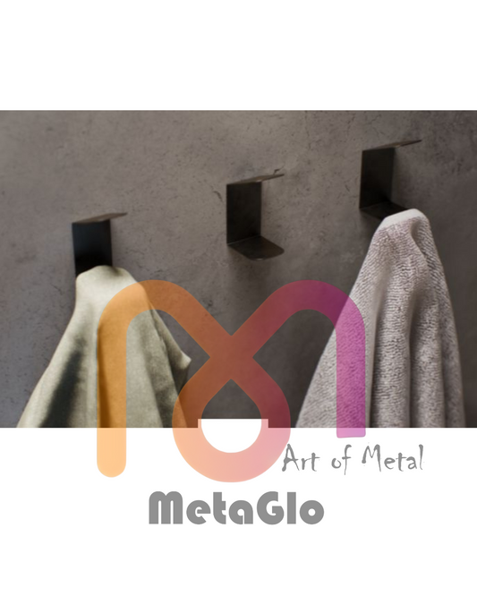 Minimal Wall-Mounted Metal Towel Hooks