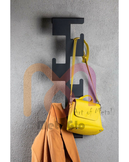 Minimalist Wall-Mounted Metal Hook Rack
