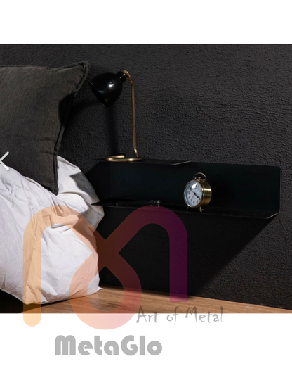 Wall Mounted Metal Bedside Shelf  | MetaGlo |