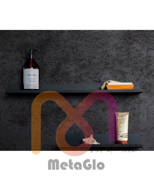 Set of 2 Wall-Mounted Stainless Steel Bathroom Shelf | MetaGlo