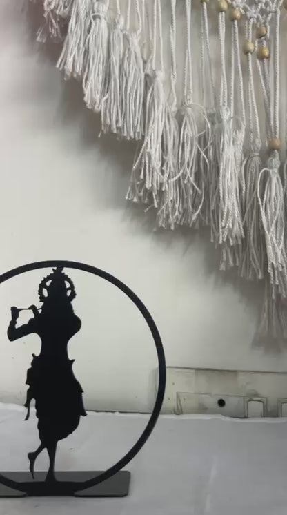 krishna ji lamp, lord krishna metal lamp, krishna lamp for home, spiritual metal lamp, flute krishna lamp, pooja room lamp, decorative krishna lighting