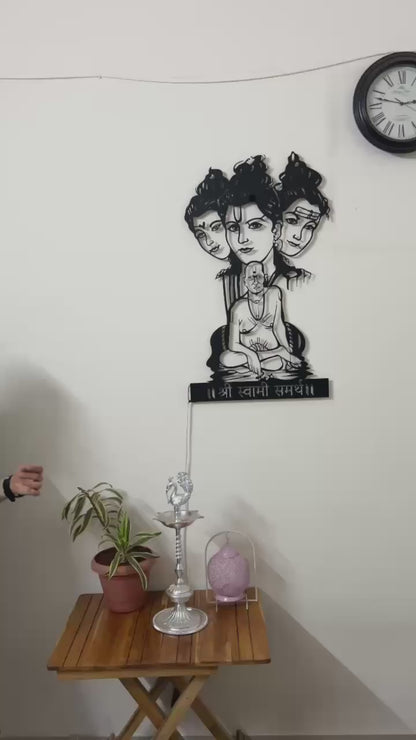 Shree Swami Samarth Metal Wall Art