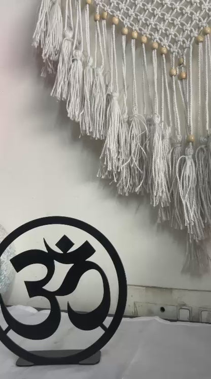 Om Symbol Metal Table Décor | Spiritual Home & Office Decor